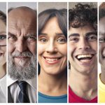 Smiling people of different countries